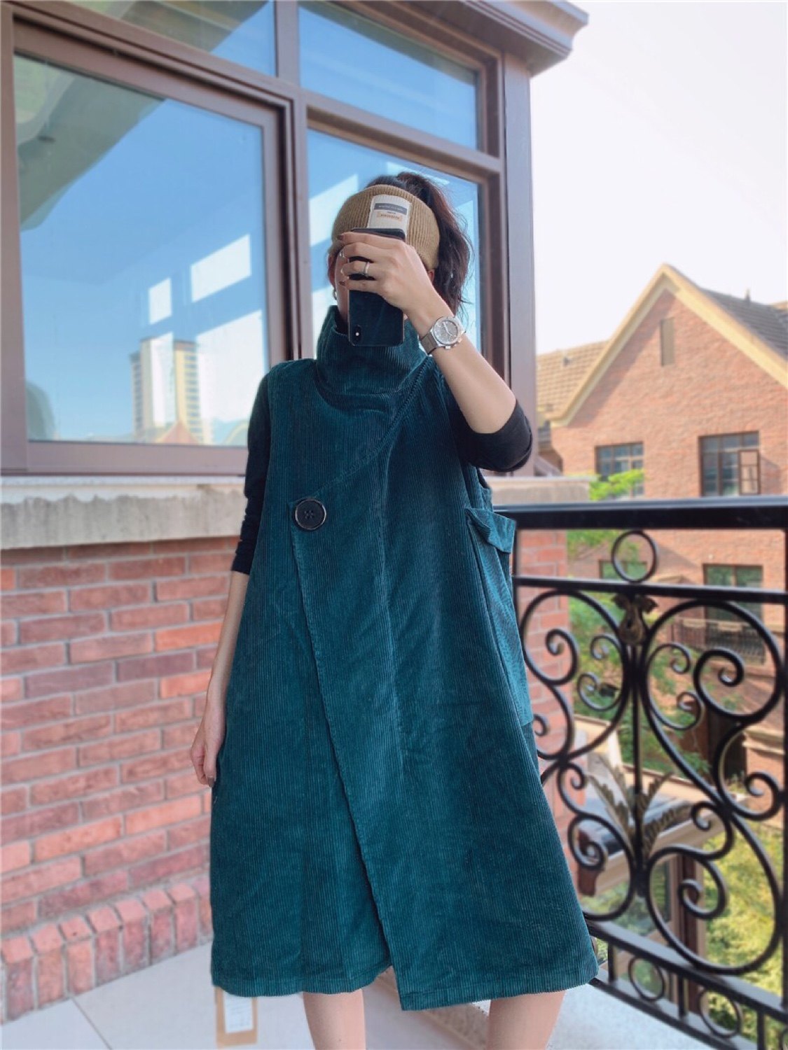 清仓捡漏 欧洲站冬款复古灯芯绒连衣裙女时尚百搭长款背带裙高端,淘宝优惠券,粉丝福利购,淘宝优惠卷