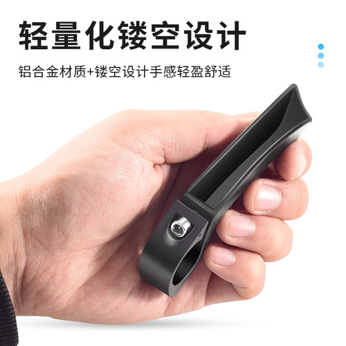 山地车自行车铝合金副把手牛角羊角小付把橡胶套手把把套配件装备 - 图1