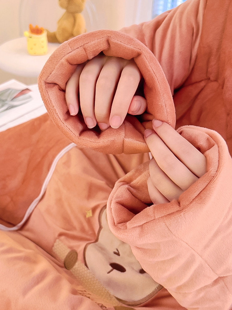 冬天多功能懒人被带袖子的毛毯办公室午休可穿毯子被子绒毛抱枕被,淘宝优惠券,粉丝福利购,淘宝优惠卷