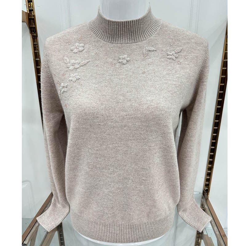 雪豹妈妈羊毛衫毛衣女2025新款金兔秋菊中老年女装上衣针织羊绒衫,淘宝优惠券,粉丝福利购,淘宝优惠卷