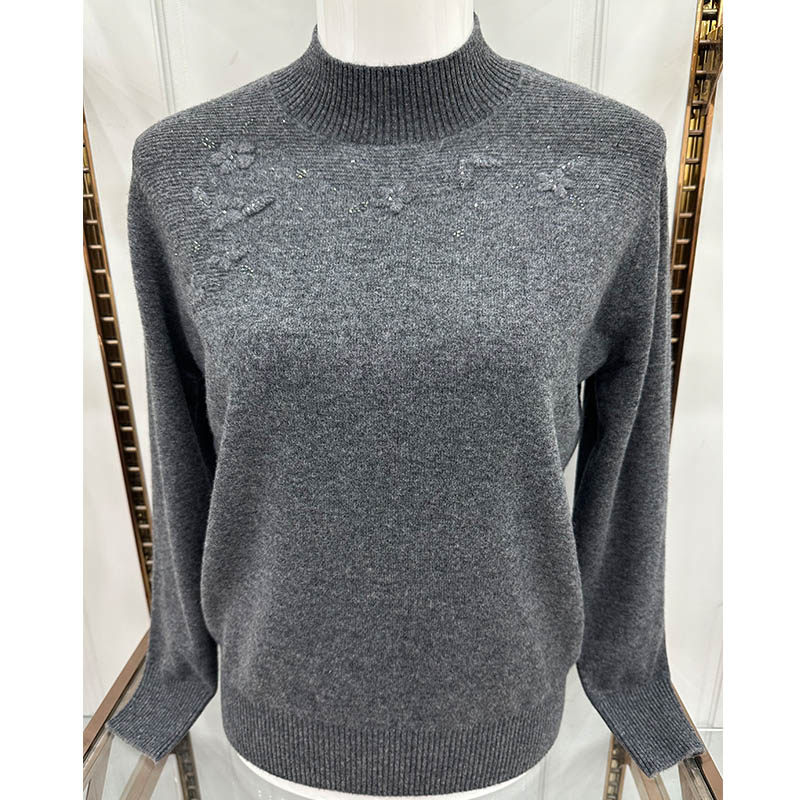 雪豹妈妈羊毛衫毛衣女2025新款金兔秋菊中老年女装上衣针织羊绒衫,淘宝优惠券,粉丝福利购,淘宝优惠卷