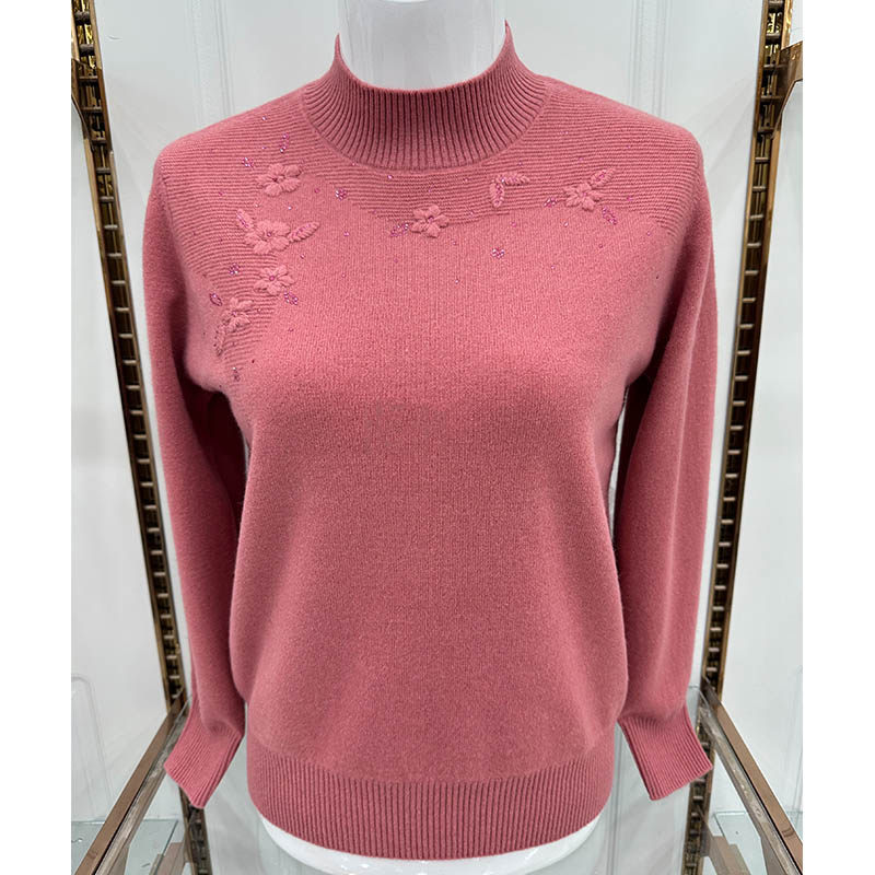 雪豹妈妈羊毛衫毛衣女2025新款金兔秋菊中老年女装上衣针织羊绒衫,淘宝优惠券,粉丝福利购,淘宝优惠卷