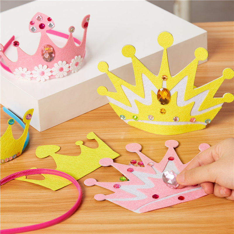 三八38妇女节礼物手工diy皇冠头饰幼儿园儿童创意新款制作材料包
