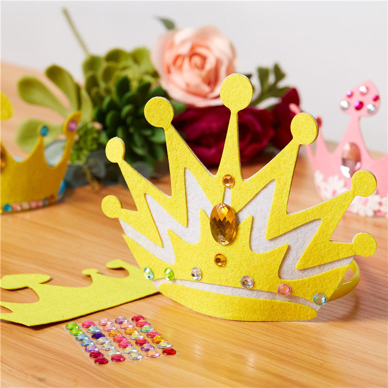 三八38妇女节礼物手工diy皇冠头饰幼儿园儿童创意新款制作材料包
