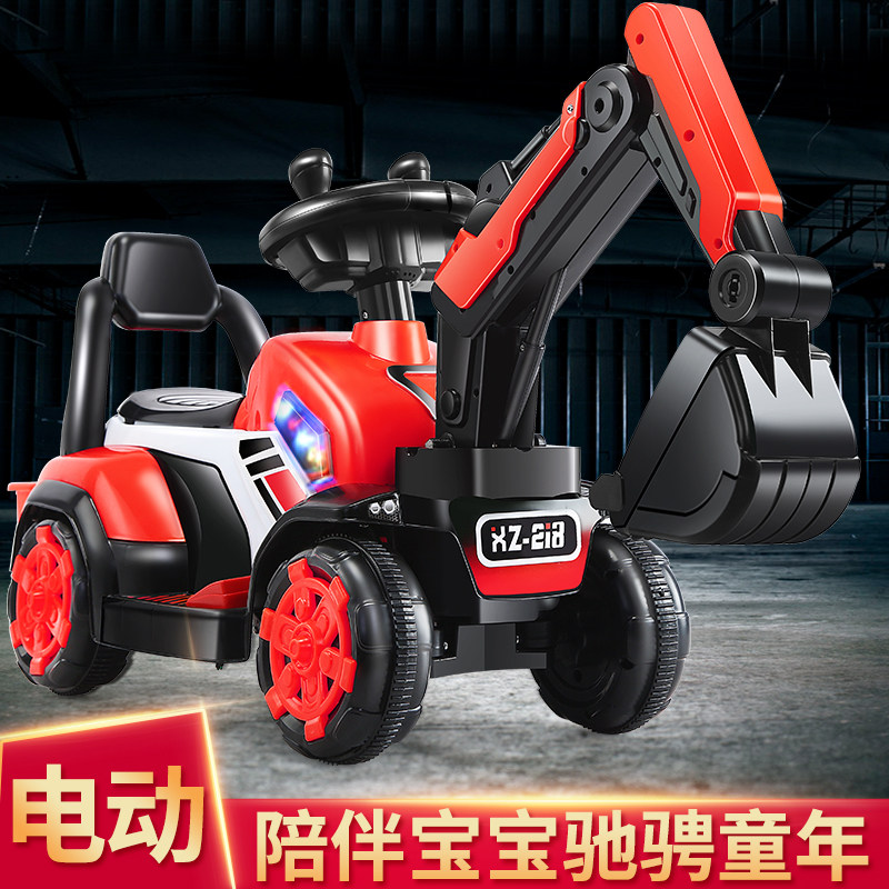 儿童男孩超大号电动可坐工程车 默丝咔笛电动/遥控车