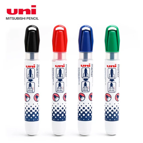 Япония Uni Mitsubishi White Board Pen Pwb-202 Печка доски протируется без следов, и большая емкость может быть отмечена окном