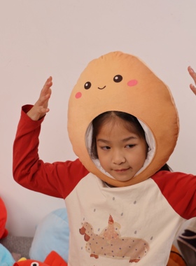 可爱搞怪创意卡通光溜溜鸡蛋头套帽子拍照儿童表演头饰装扮道具