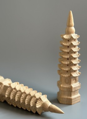 桃木文昌塔雕刻七层九层13层十三层办公室书房家居摆件13层文昌塔