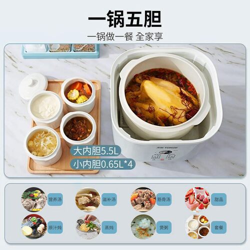 天际（家电） DGD55-55AG隔水电炖锅40/25AG超快蒸炖家用容量配件 - 图2