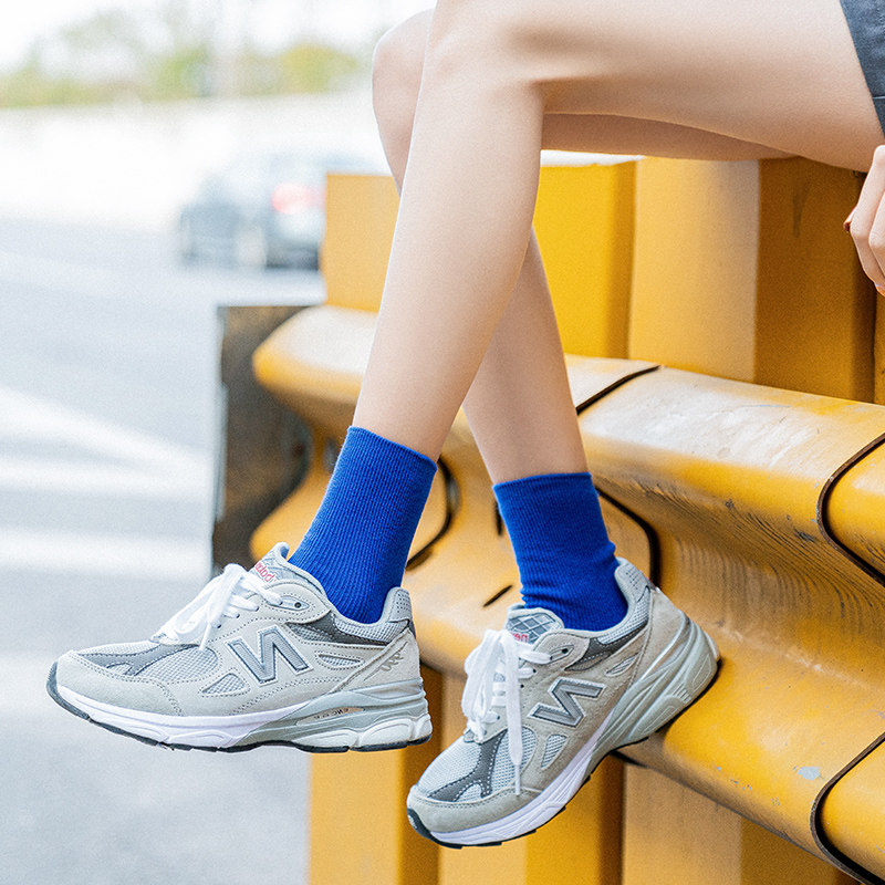 ins潮糖果色中筒韩版纯色堆堆袜 薄荷与猫 Mint and Cat短袜/打底袜/丝袜/美腿袜