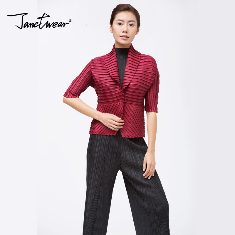 janetwear者三宅褶皱诰系列小外套 janetwear短外套