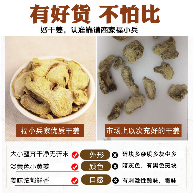 老干姜片500g食用特级原始点 云南小黄姜干生姜丝泡茶水土姜 - 图1