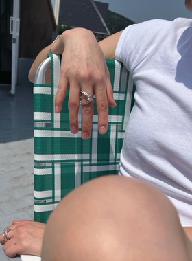 现货Leicozy/coldframe韩国小众三线three lines knots戒指银金