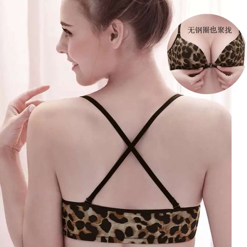 性感无钢圈交叉美背聚拢上托女文胸 温蜜尔文胸