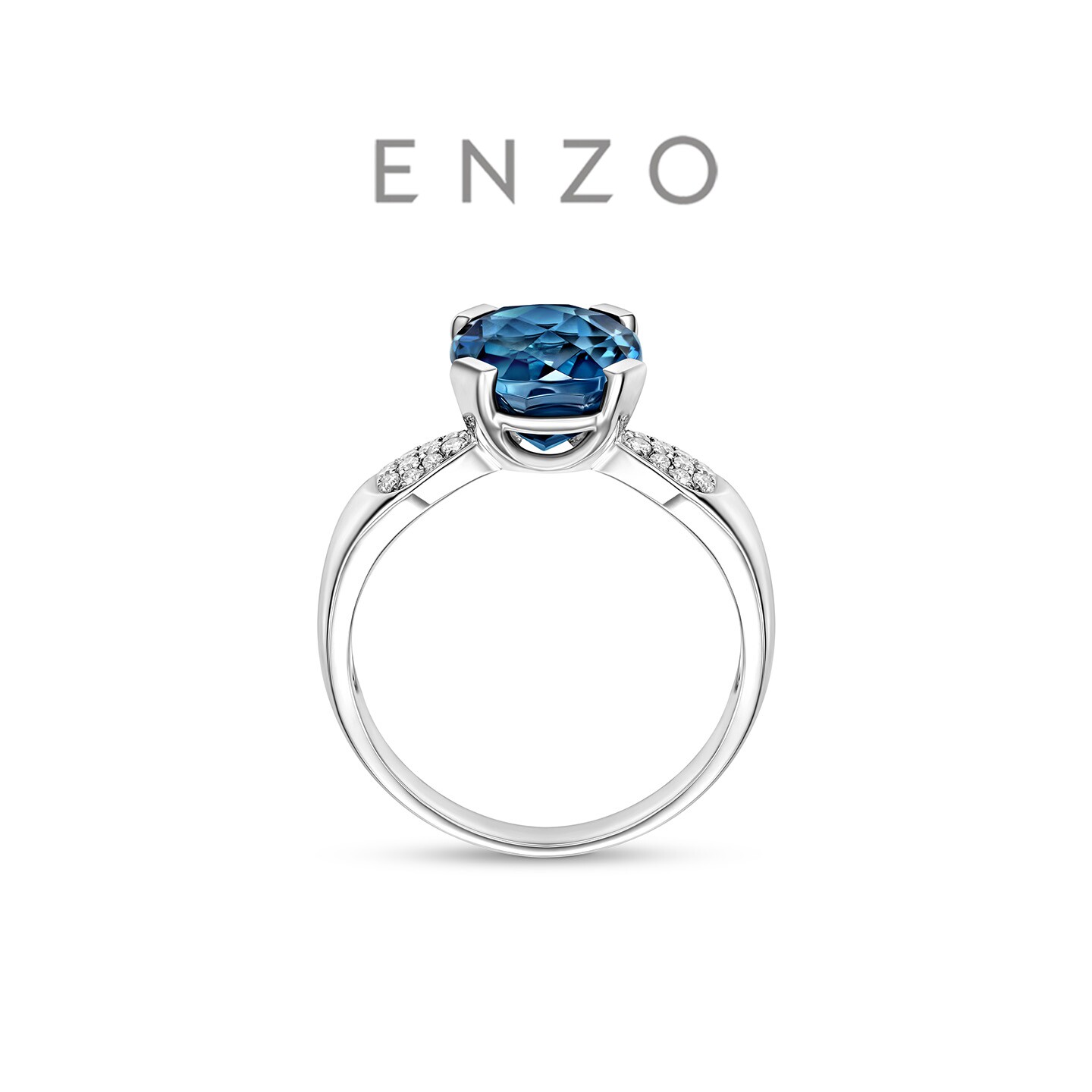 ENZO 18K gold topaz diamond ring