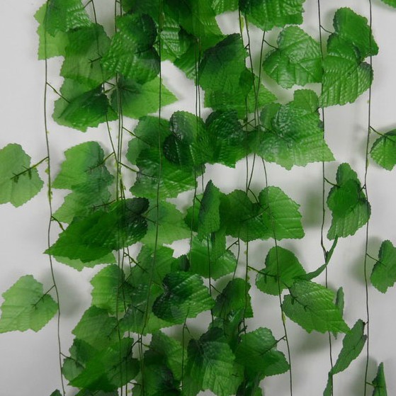 仿真藤条花藤假花葡萄叶吊顶装饰树叶子空调管道遮挡塑料绿萝植物 - 图1