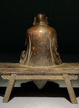 乡下回流老物件达摩祖师佛像紫铜板凳佛老铜像古董旧货摆件收藏