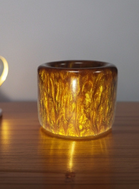 天然金丝海柳戒指扳指黑珊瑚活海柳指环血柳大拇指戒指把玩工艺品