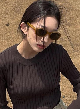 橘色遮阳近视墨镜女椭圆形