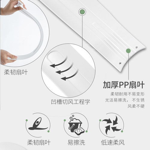中联可调速三叶塑料大吊扇56寸工业吊式风扇家用客厅静音挂吊风扇 - 图1