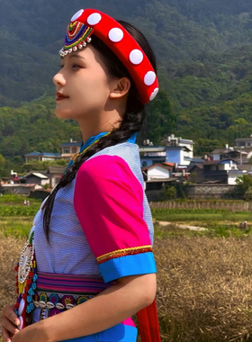 曹曹同款傈僳族帽子（百搭头饰）私人高端定制傈僳族服装批发正品