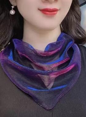 【新芳】【炫彩三角巾】新款护颈洋气出游头巾围巾春秋气质时尚潮