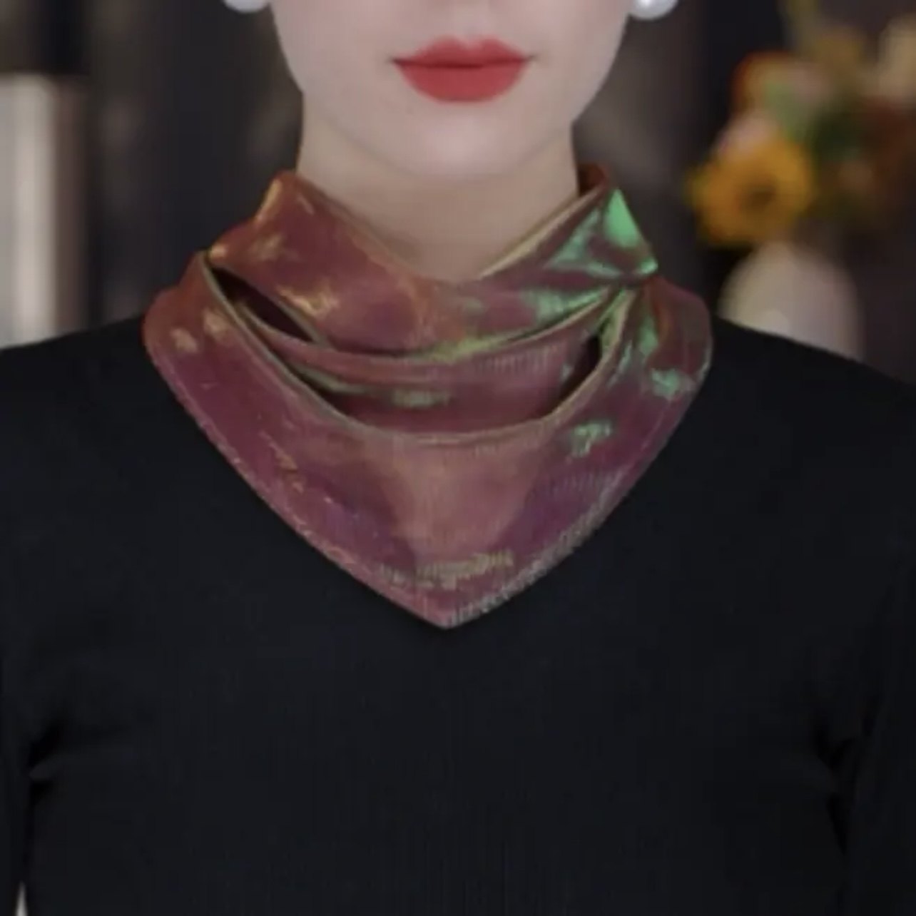 【四季】炫彩三角巾(贝珠款)新款护颈洋气出游头巾装饰围巾春秋,淘宝优惠券,粉丝福利购,淘宝优惠卷