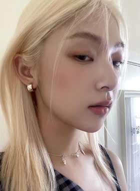 金银撞色满天星耳环女高级感轻奢韩系耳钉小众耳圈耳扣纯银针耳饰