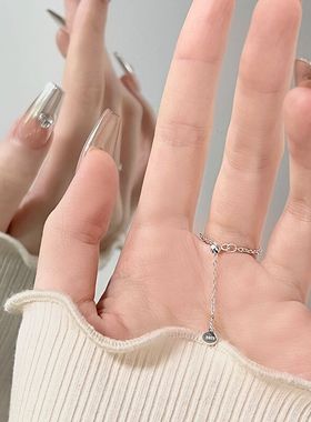 S925银蝴蝶结女小众设计