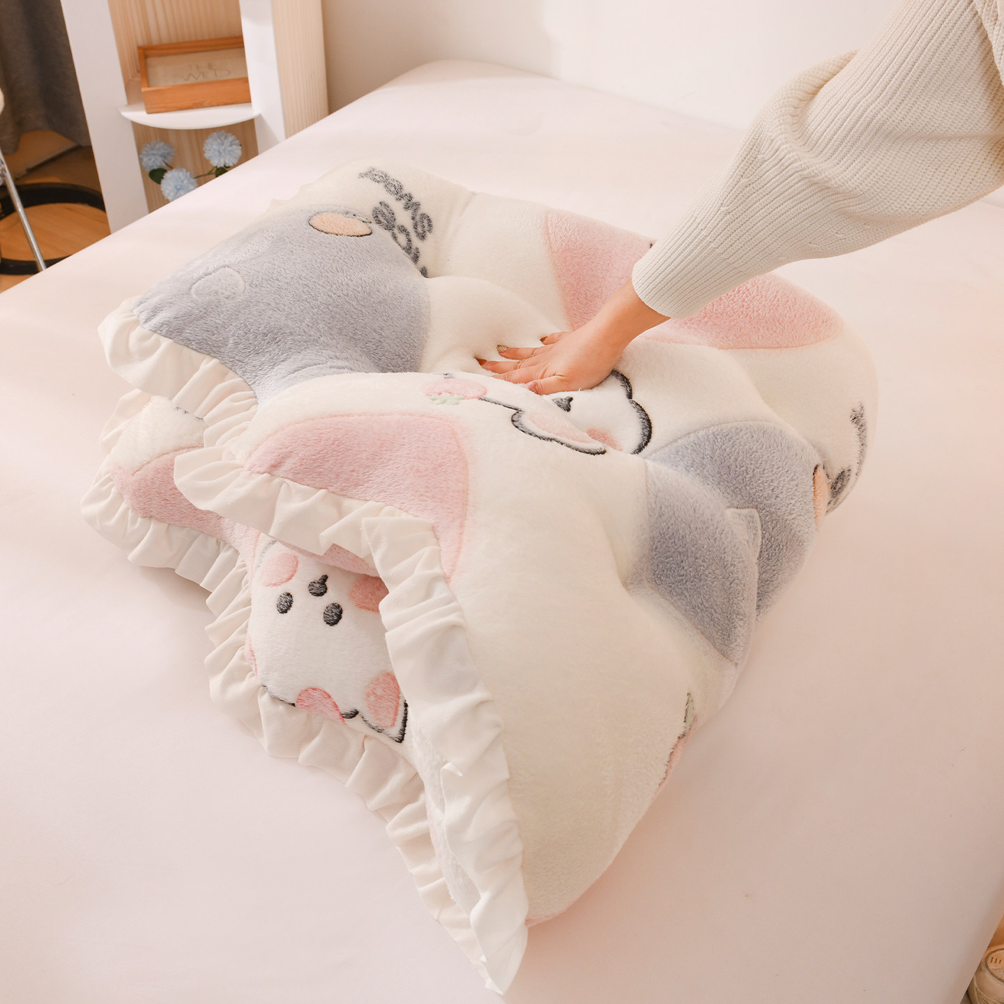 可爱卡通床头靠垫软包加高加绒卧室防撞靠枕宿舍床上看书靠背免洗,淘宝优惠券,粉丝福利购,淘宝优惠卷