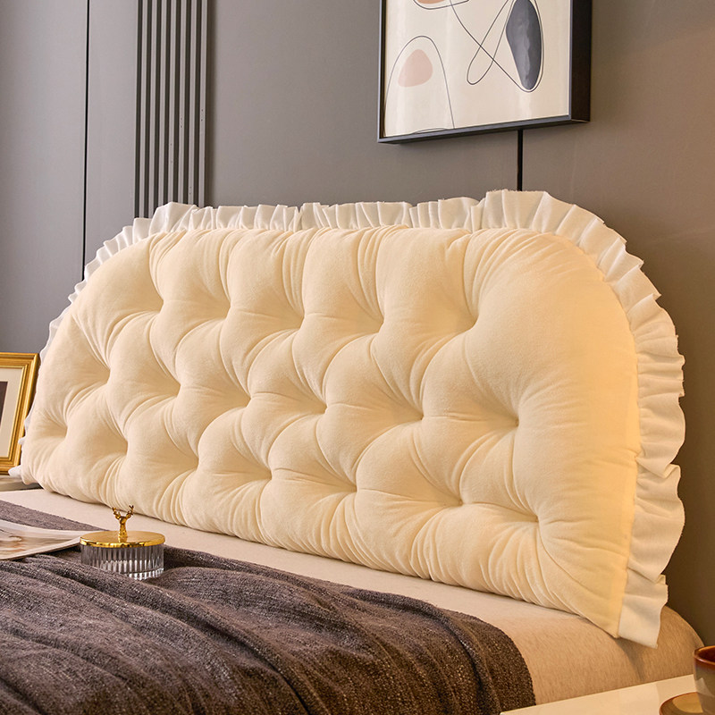 新款床头靠垫卧室床上防撞软包榻榻米靠枕加绒米黄沙发大靠背绑带,淘宝优惠券,粉丝福利购,淘宝优惠卷