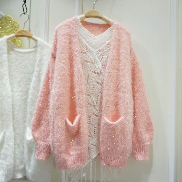 High-end mid-length sweater jacket