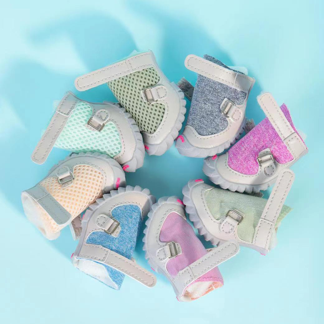 djj狗鞋 fokwow福旺宠物狗狗比熊狗四季透气软底小型犬春夏防掉鞋 - 图0