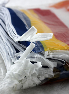 20*25cm寺院旗帜佛旗五色旗寺院装饰条纹串旗挂饰佛具包邮