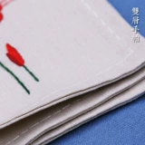 Носовой платок, набор материалов, барсетка, «сделай сам», с вышивкой, подарок на день рождения, подходит для начинающих