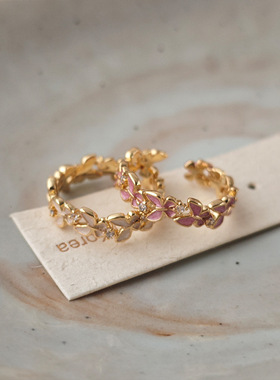 铜复古滴釉气质简约戒指/指环