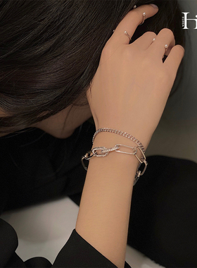 韩国东大门镶钻链条ins小众轻奢