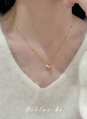 海蓝蓝渐变福禄葫芦吊坠纯银项链