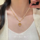Navy blue Shijia pearl necklace sweater chain long style
