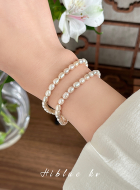 天然淡水珍珠双层手链手串女轻奢小众高级感精致气质2026新款手饰