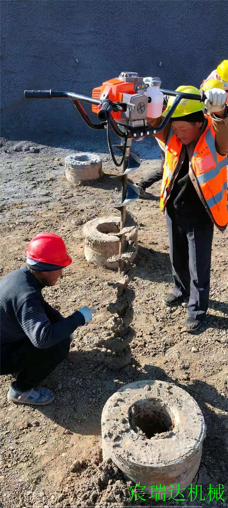 人工手搅管桩掏土机可延长钻杆桩芯掏泥机分节对接挖孔取土工具-图2