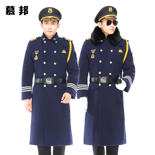 Шерстяное пальто, куртка для работы, осенний зимний комплект, униформа, увеличенная толщина