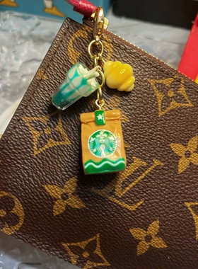 可爱奶茶挂件钥匙扣打包袋可颂包包挂饰星爸爸周边创意礼物挂件