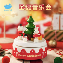 Cats Sky City Woody Wood Rotatable Octaonic Box Music Box Christmas Gift Birthday Christmas Concert