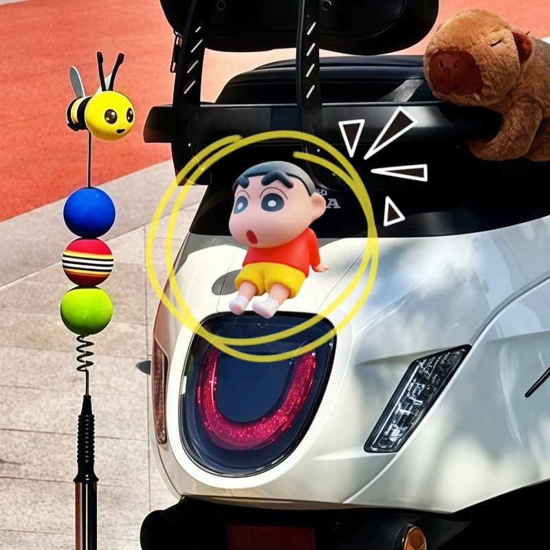 适用25款极核AE4Pro AE4Max AE8车尾立体大雄哆啦A梦玩偶装饰车贴 - 图2