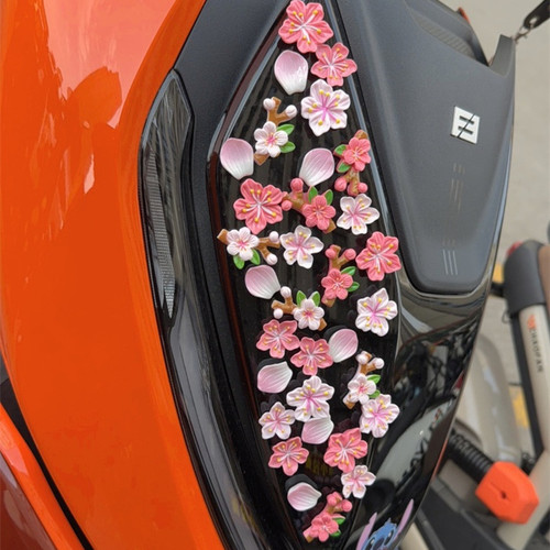 适用25款极核AE4 Pro/Max/AE8+/AE7车身装饰贴纸仿真桃花立体饰品 - 图1