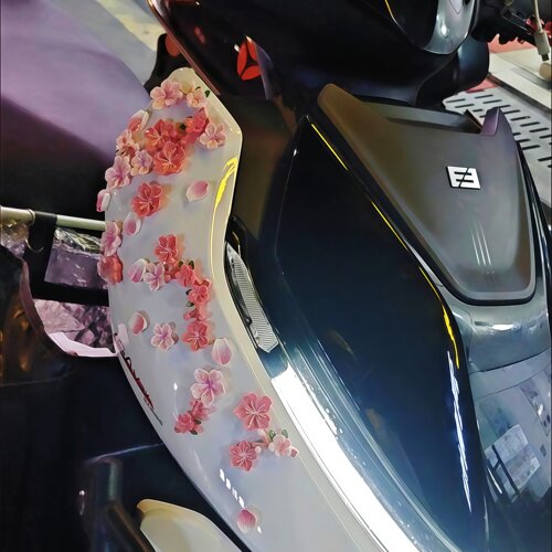 适用25款极核AE4 Pro/Max/AE8+/AE7车身繁花仿真桃花立体装饰品贴 - 图2