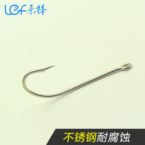 长柄海马钩带环圈钓鱼钩鲈鱼钩有倒刺海钓排钩串钩延绳100枚盒装 - 图0