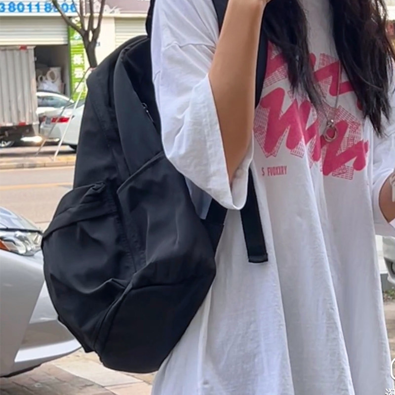 妈咪包女2025新款多功能双肩背包轻便大容量妈妈包外出母婴包黑色