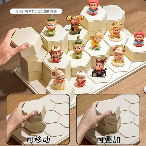 盲盒展示架星星人展示盒透明亚克力防尘收纳盒手办展示柜泡泡玛特 - 图1